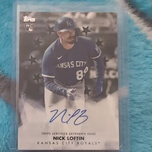 Topps Blue and White Autographed Card